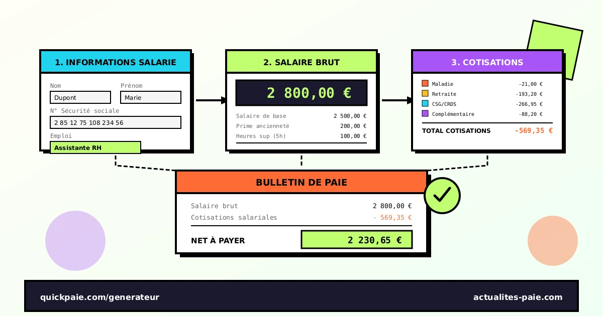 Guide complet pour créer une fiche de paie conforme avec toutes les étapes